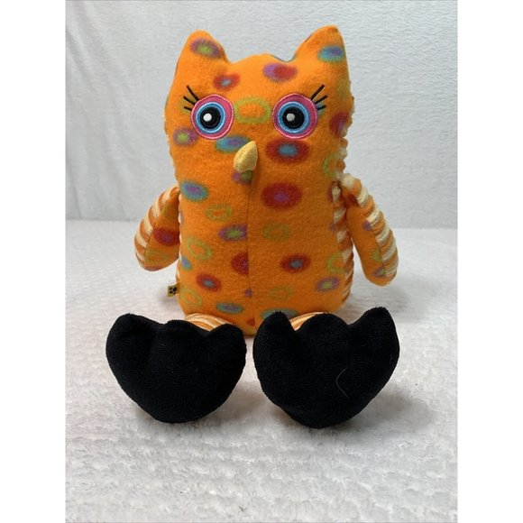 BuildABear Toys Build A Bear Owl Orange Polka Dots